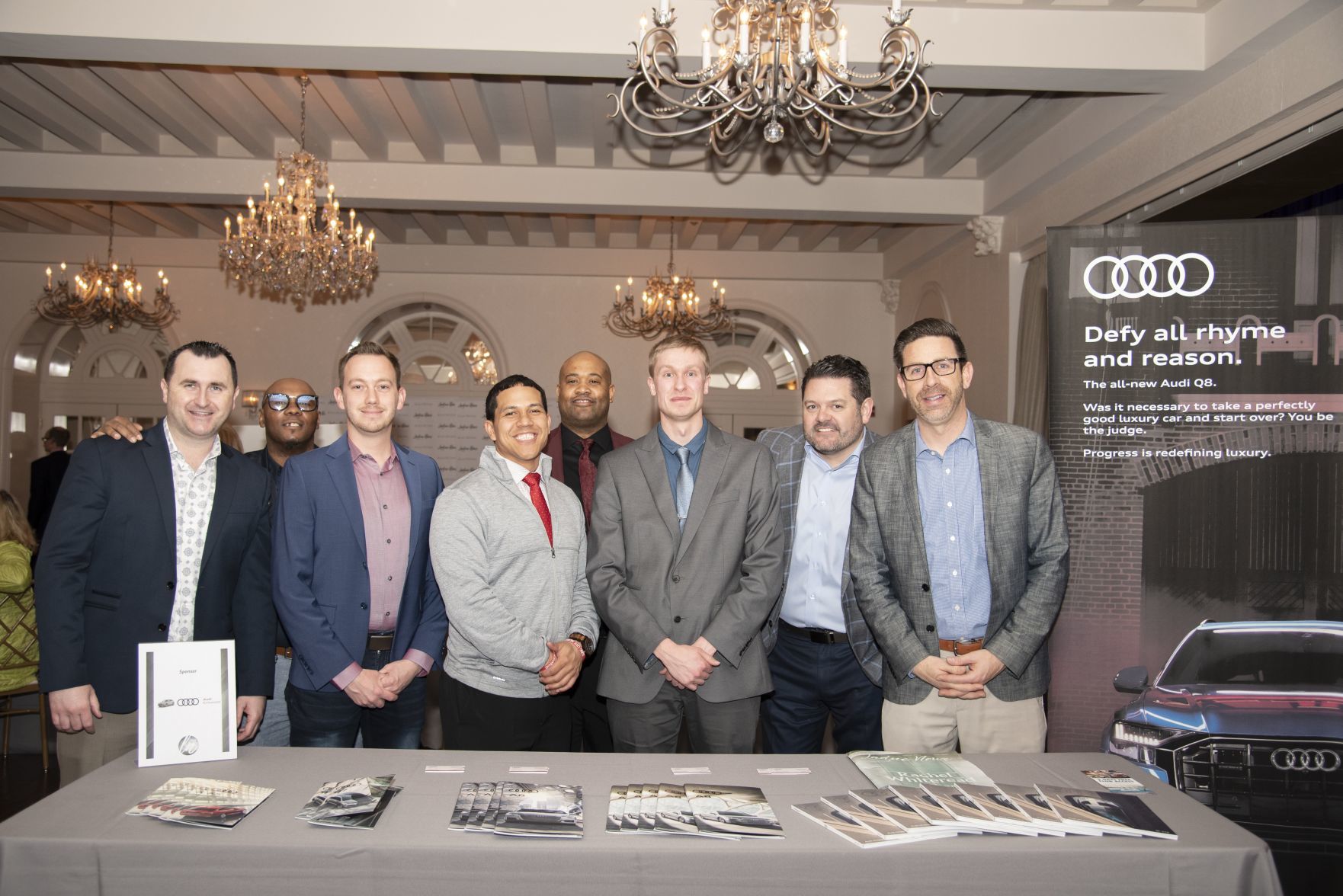 Jasmin Trifunovic, Stephen Garrett, Kenyatta Slaughter, Malkum Muhammad, Reggie Wright, Jonathan Fricke, Jeff Daniels, Scott Braun from Audi Kirkwood
